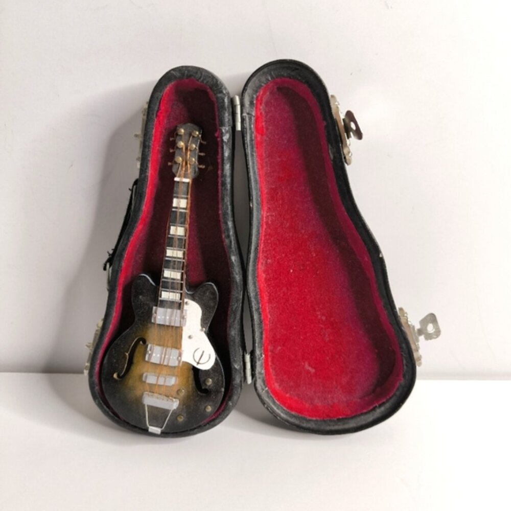 Gibson Epiphone Casino Retro Vintage Decor Miniature Guitar w/ Hardshell Case